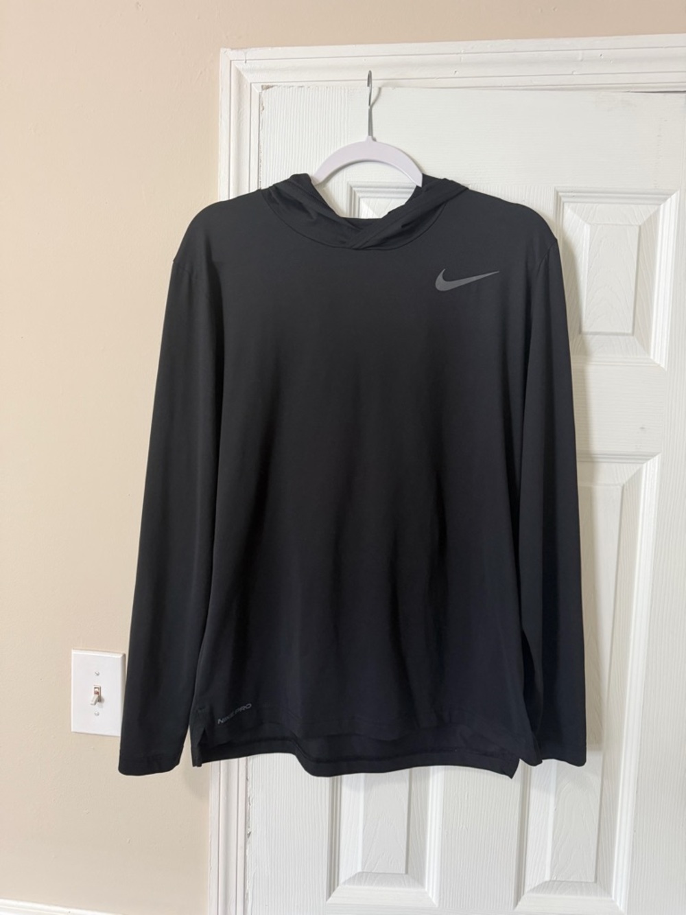 Nike Black Long Sleeve Dri-FIT Hooded Shirt